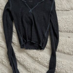 American Eagle Outfitters Black Long Sleeve Top